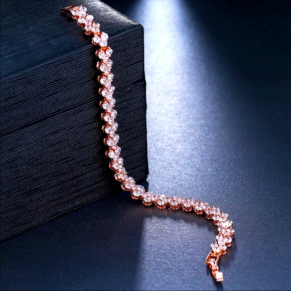 💙Glitter Rose Gold Plated Bracelet - Picture 4 of 4